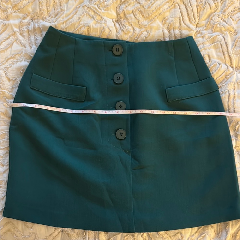 Cute Teal Button-Front Skirt - Picture 5 of 6